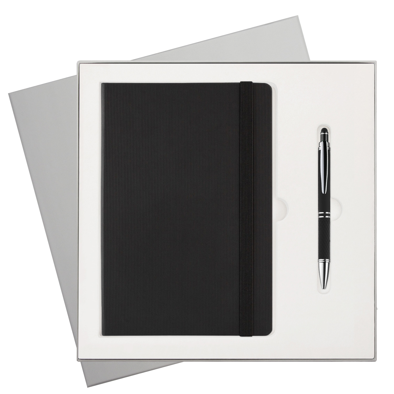 Подарочный набор Rain BtoBook, черный (ежедневник, ручка)